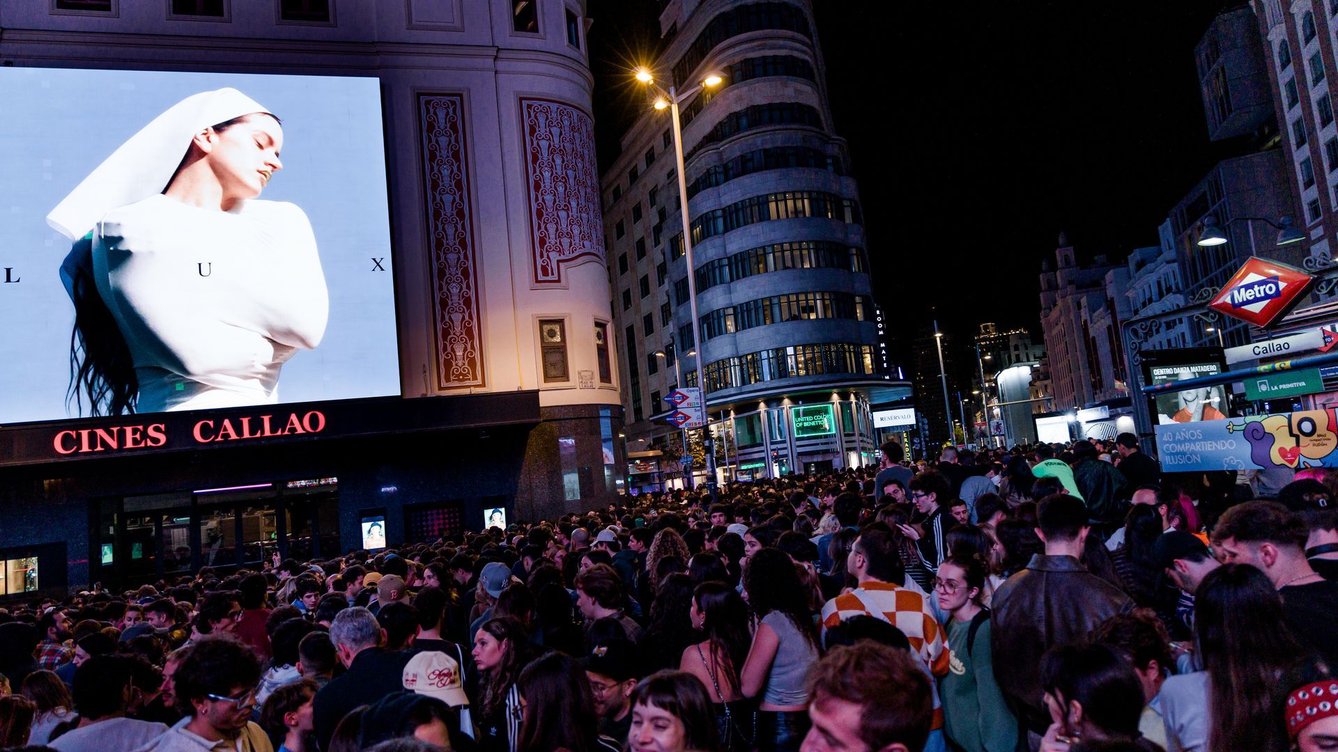 Callao anoche, durante el lanzamiento de la cantante