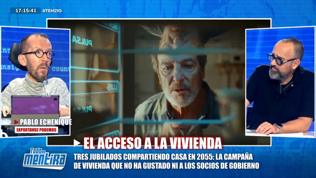 Pablo Echenique y Risto Mejide, contundentes con el polémico vídeo del Ministerio de Vivienda: "En su cabeza sonaba espectacular"