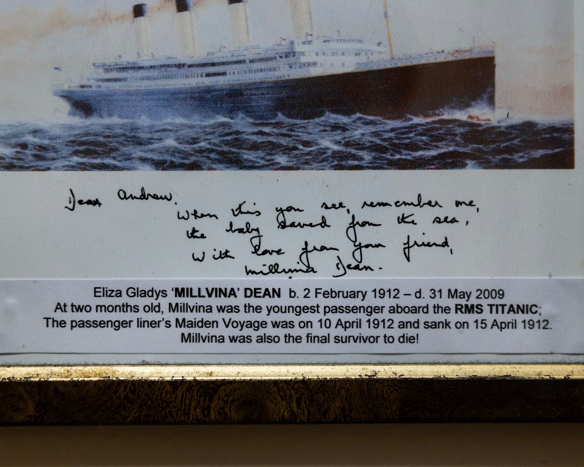 Firmas de los supervivientes del Titanic