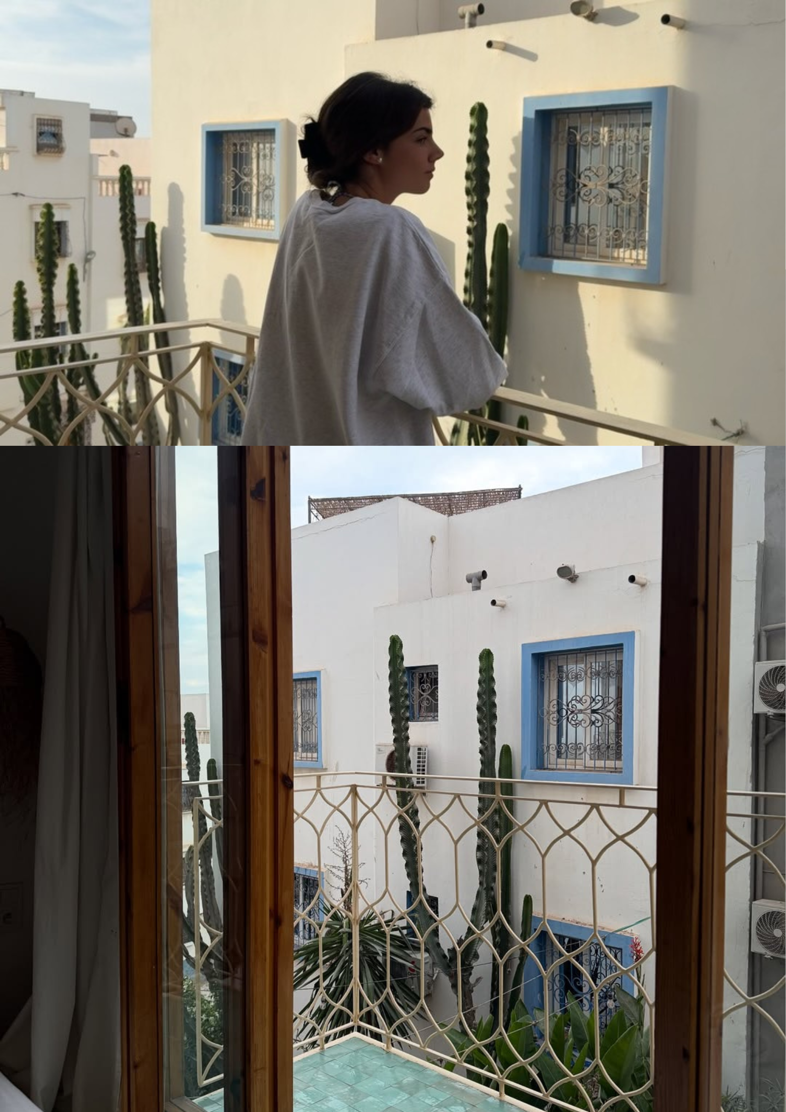 Mafalda Cardenal en la misma terraza que Antón Carreño en Marruecos