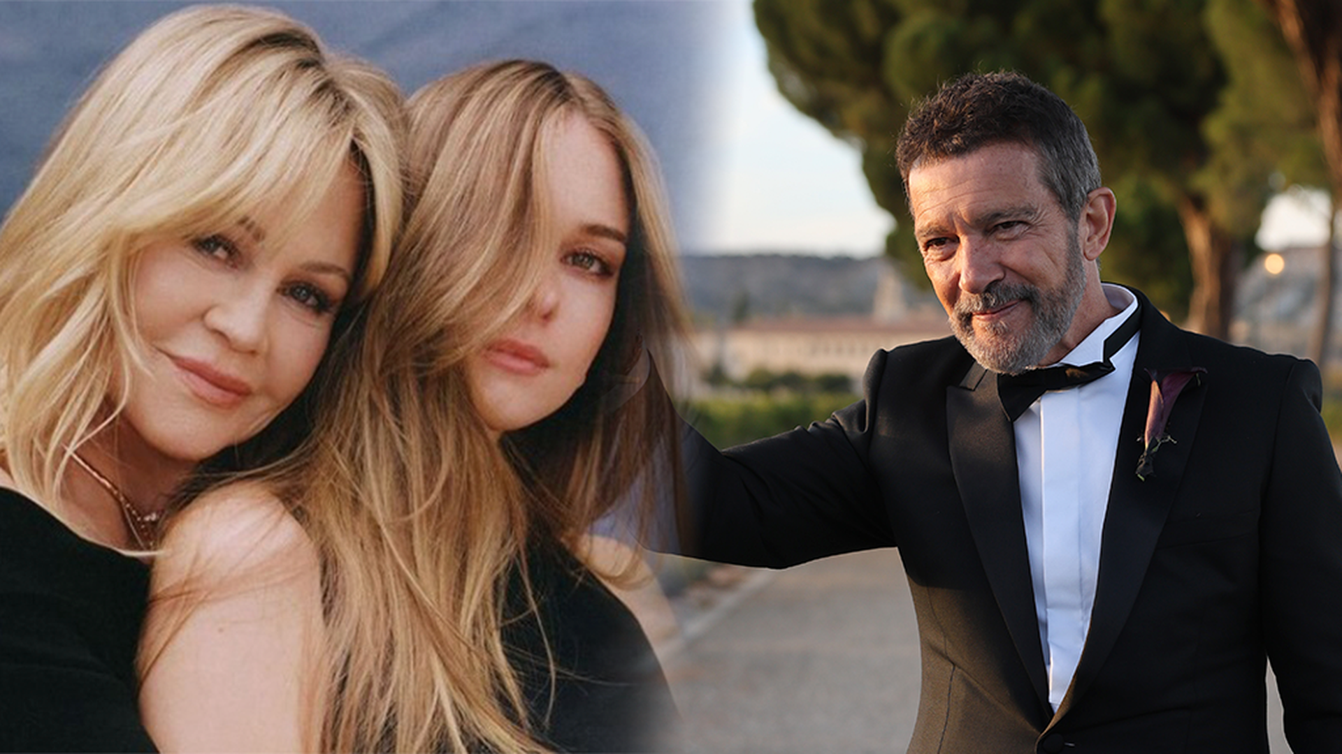 Stella Banderas y sus padres