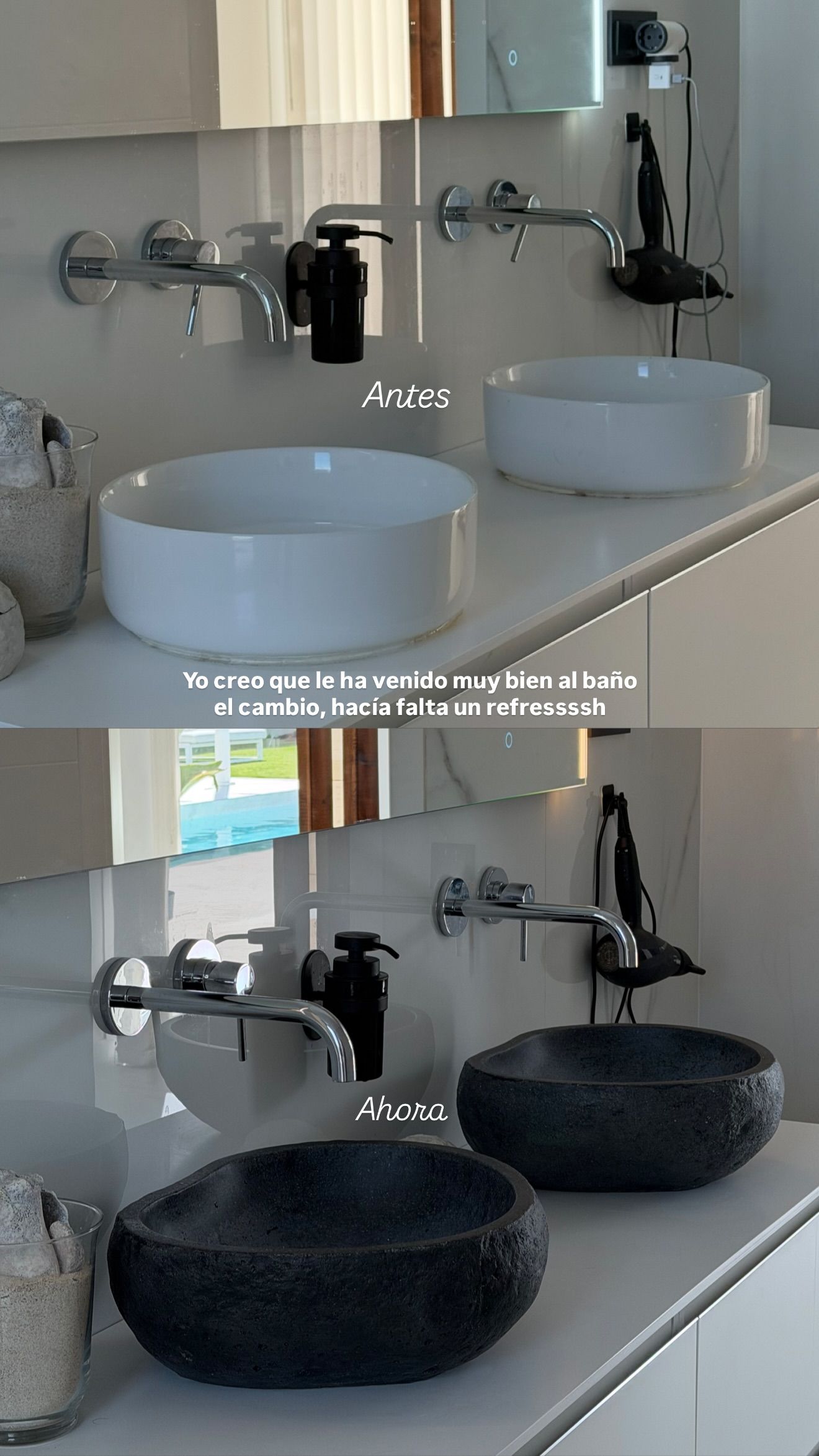 El 'antes' y el 'después' de la refoma del baño