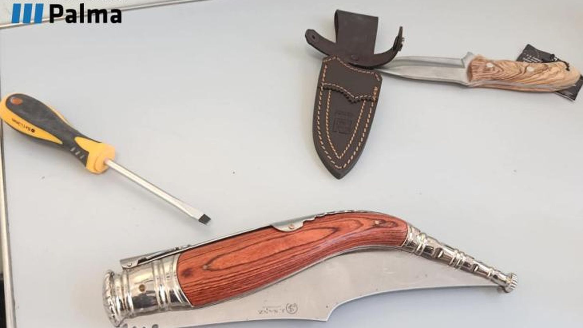 El cuchillo del exalumno que amenazó en un colegio de Mallorca