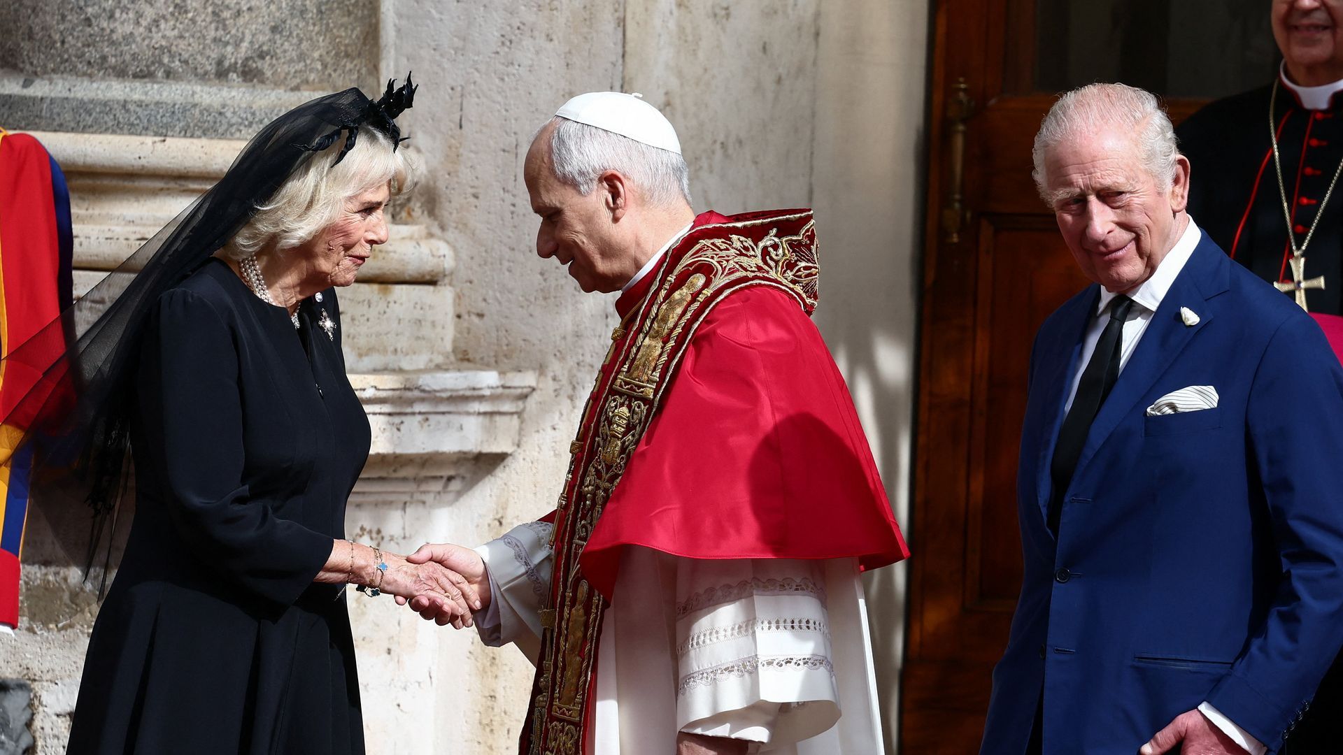 Los reyes de Gran Bretaña con el papa
