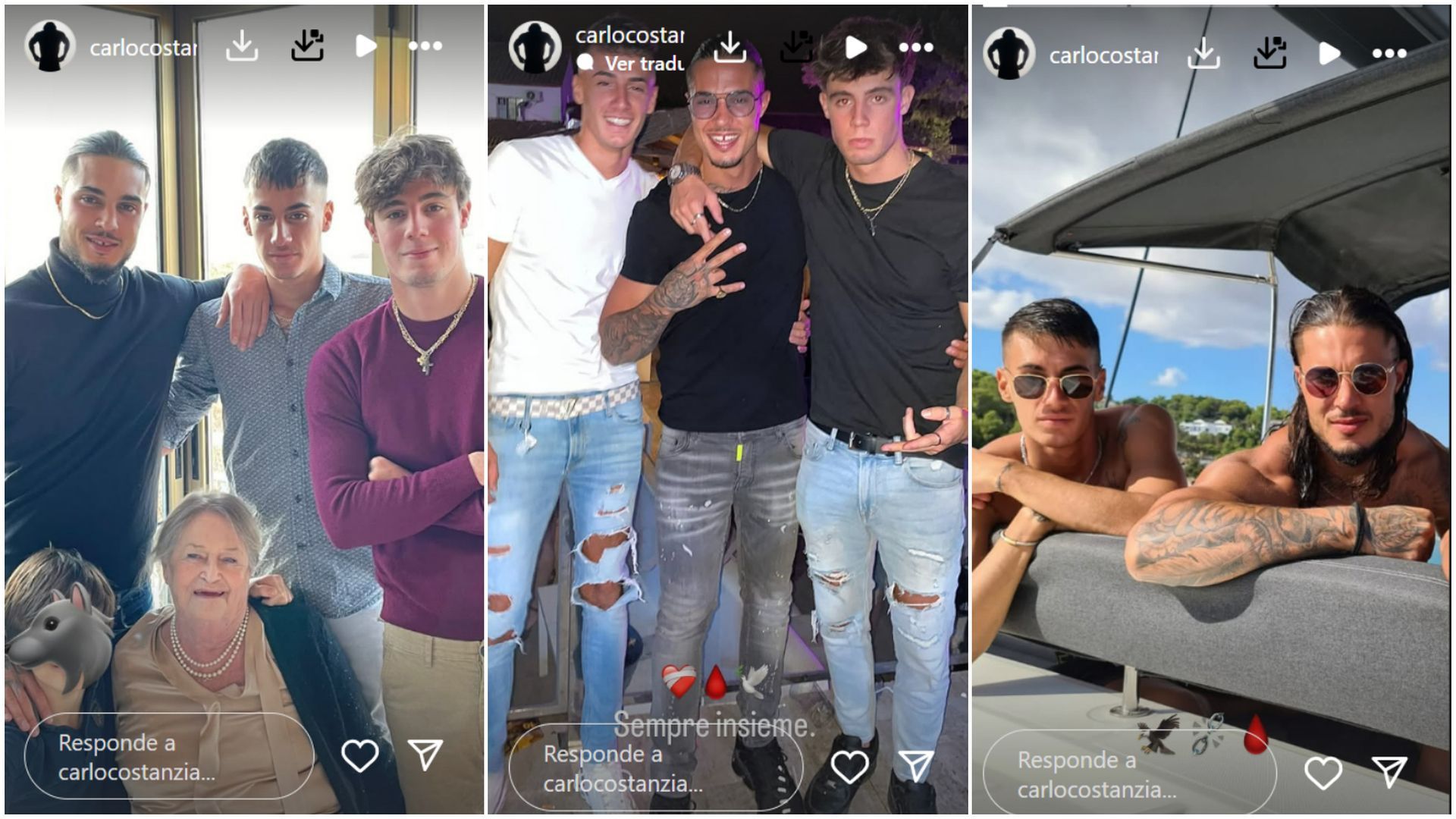 Carlo Costanzia recuerda a sus dos hermanos con nuevas fotos y les manda un mensaje