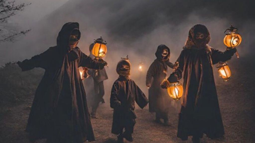 Celebración de 'Gau Beltza' en Hendaia, en 2023