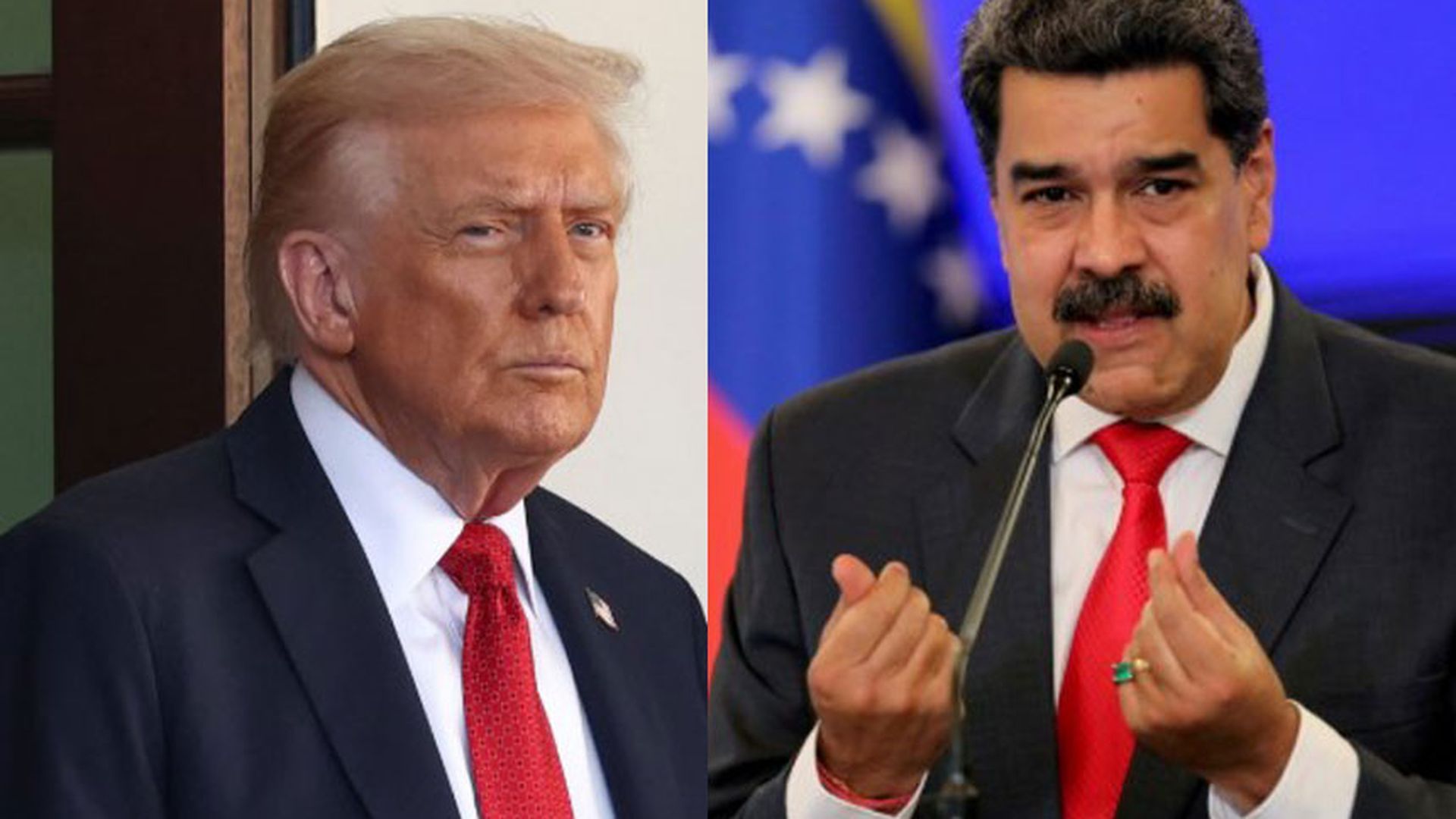 El presidente de EEUU, Donald Trump y su homólogo venezolano, Nicolás Maduro.