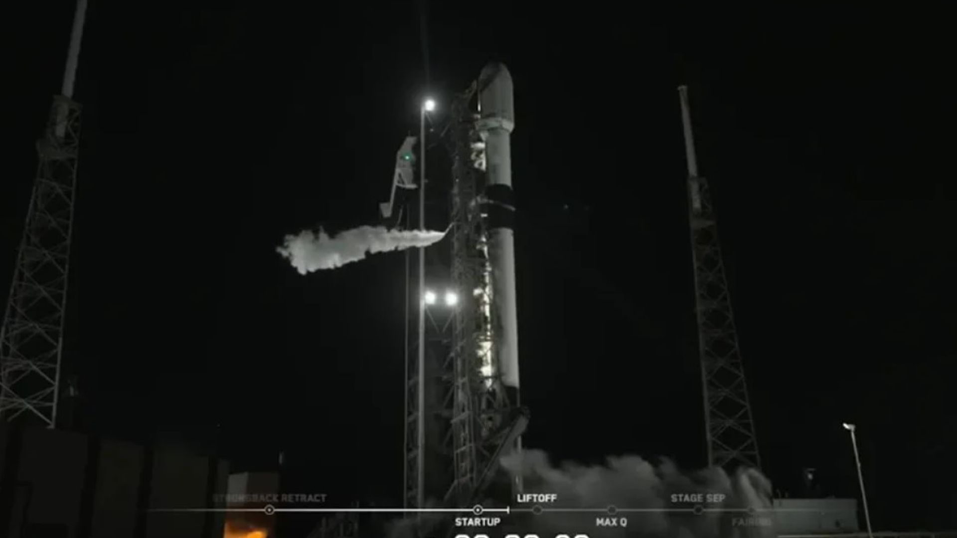 El SpainSat II a punto de despegar desde Cabo Cañaveral.