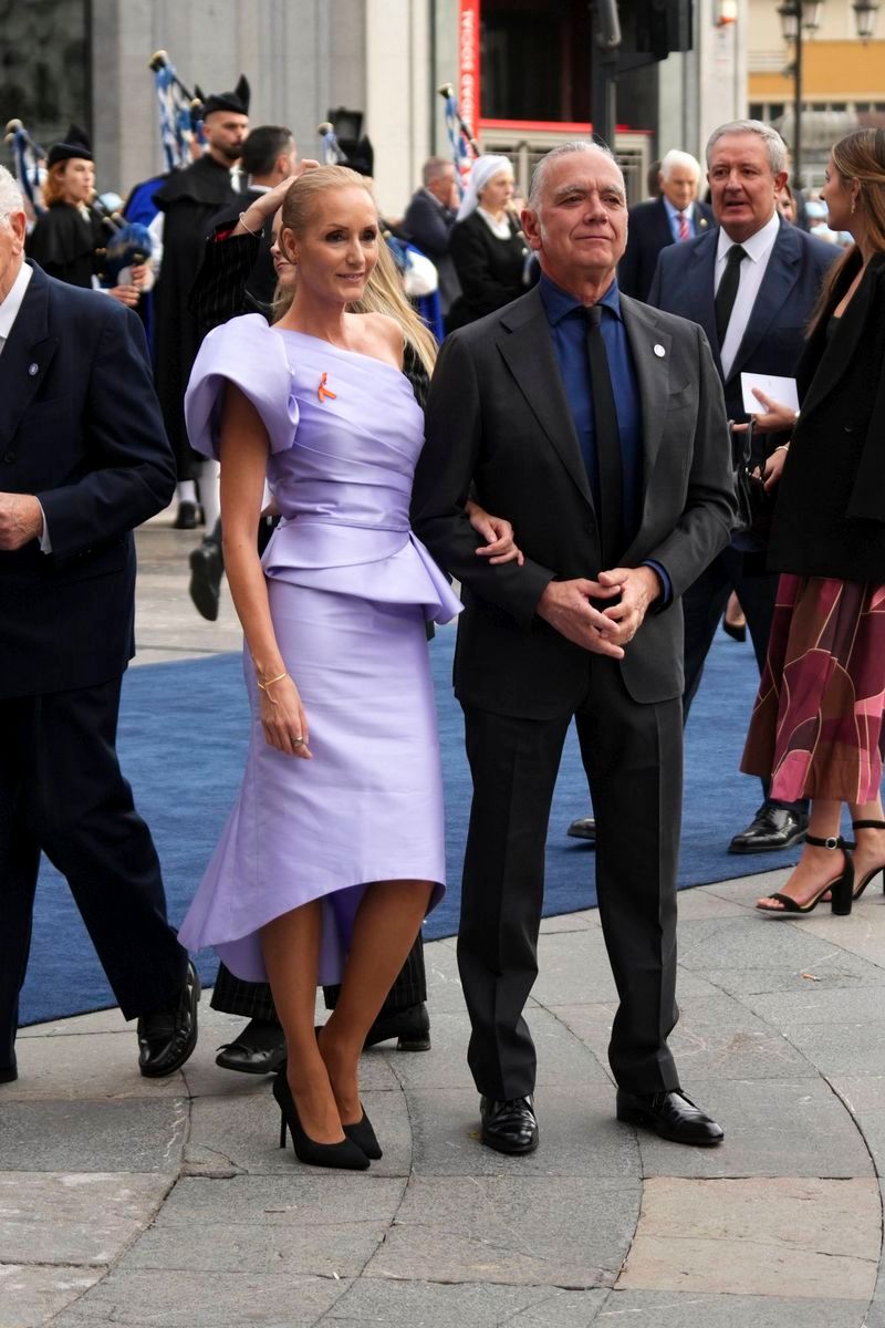 Juan Ramón Lucas y Sandra Ibarra, en los Premios Princesa de Asturias 2025