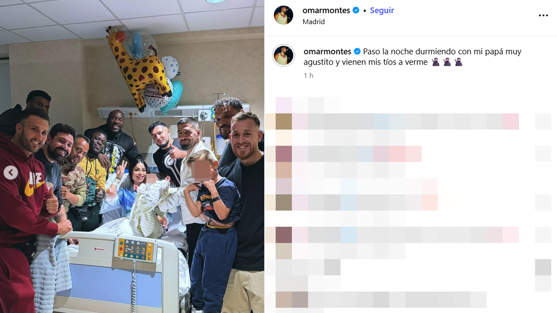 La habitación del hospital tras ser padres