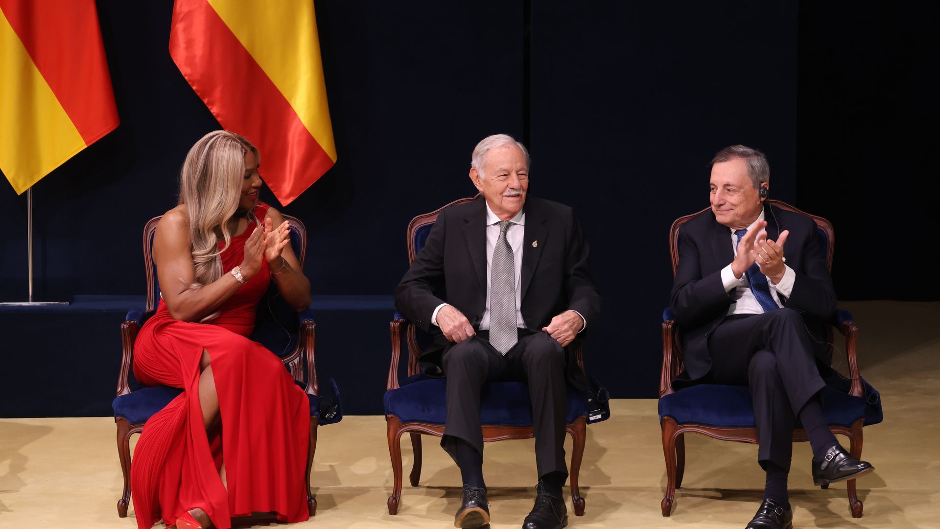 Serena Williams, Eduardo Mendoza y Mario Draghi