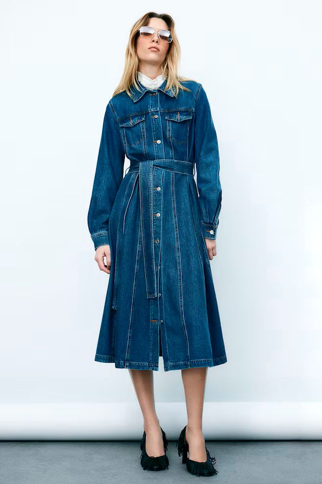 Vestido camisero denim