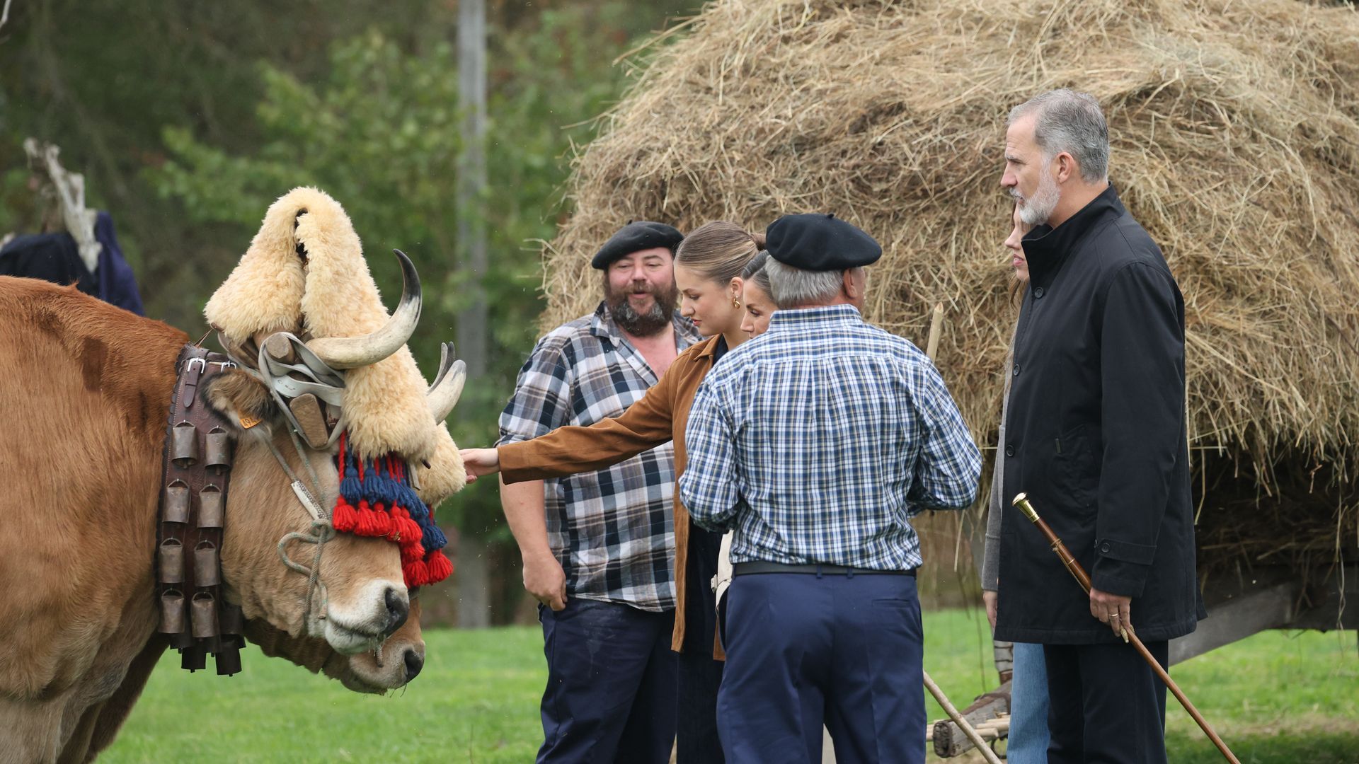 La familia real visita Valdesoto