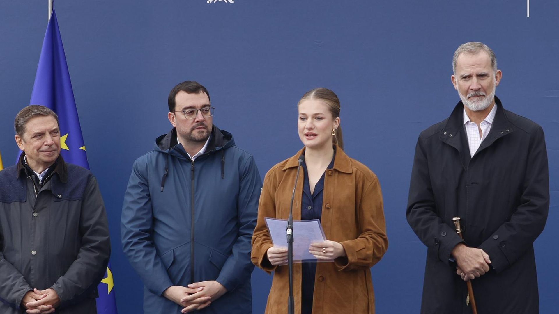 La princesa  Leonor pronuncia un discurso durante la entrega del Premio al Pueblo Ejemplar 2025