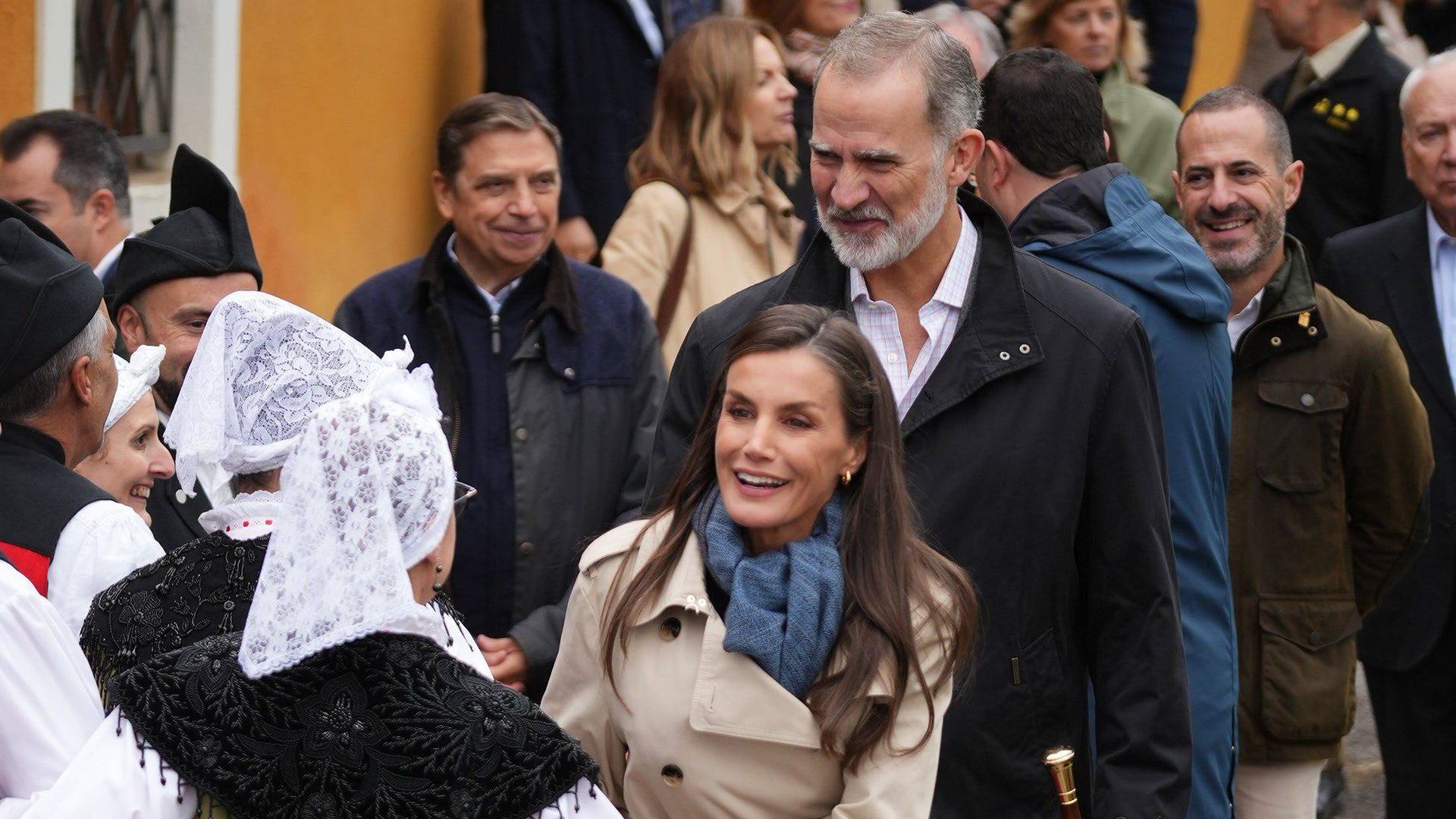 La reina Letizia y el rey Felipe en Valdesoto La reina Letizia y el rey Felipe en Valdesoto