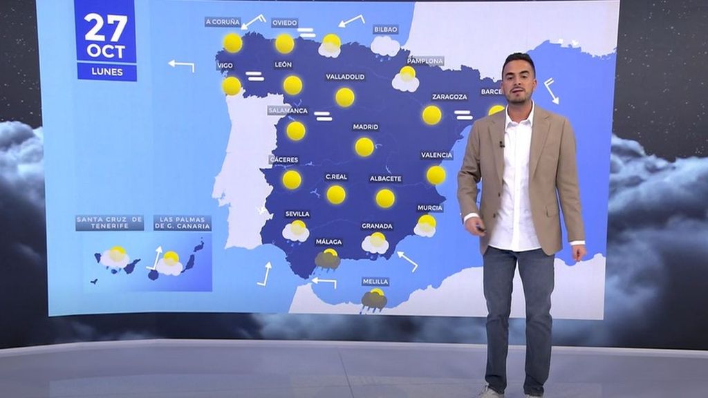 España sufre un descenso de las temperaturas y fuertes chubascos en la última semana de octubre