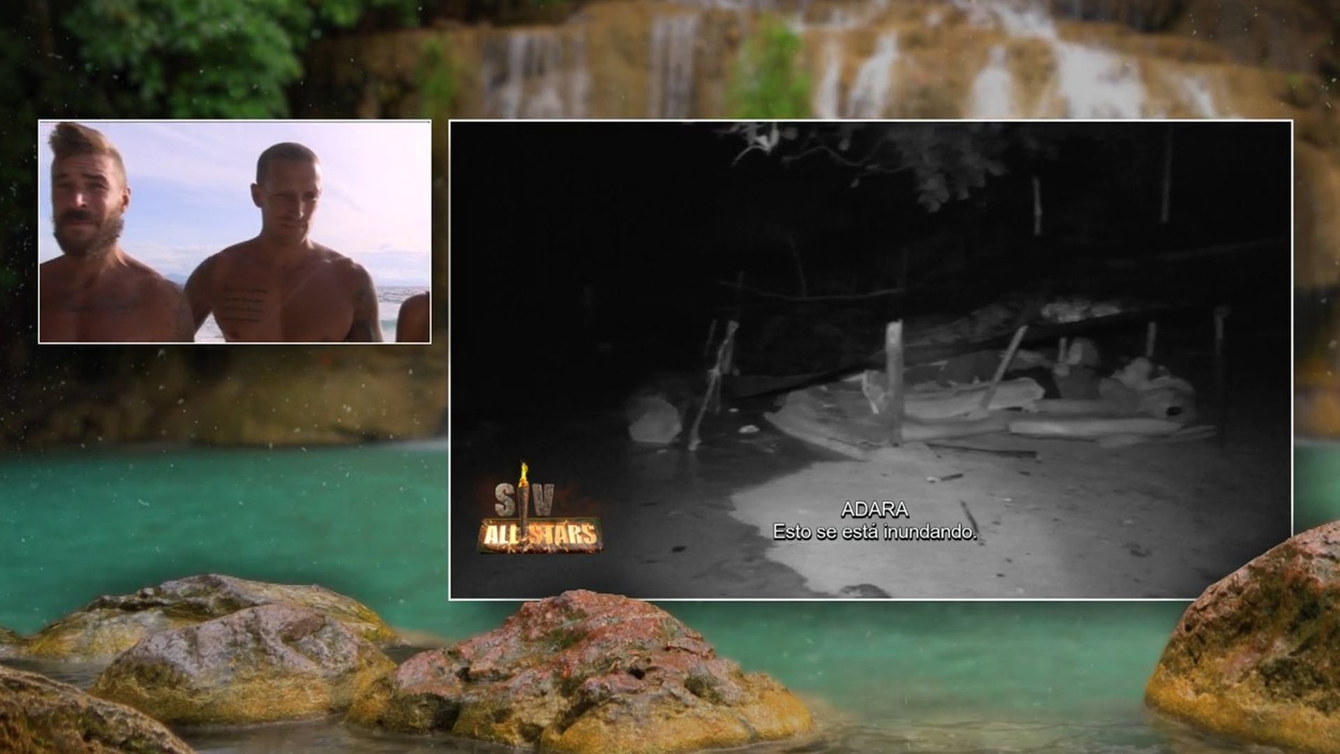 Sandra Barneda reacciona a "la tormenta más aterradora" de 'Supervivientes All Stars' y los concursantes se emocionan: "La peor noche de la historia"