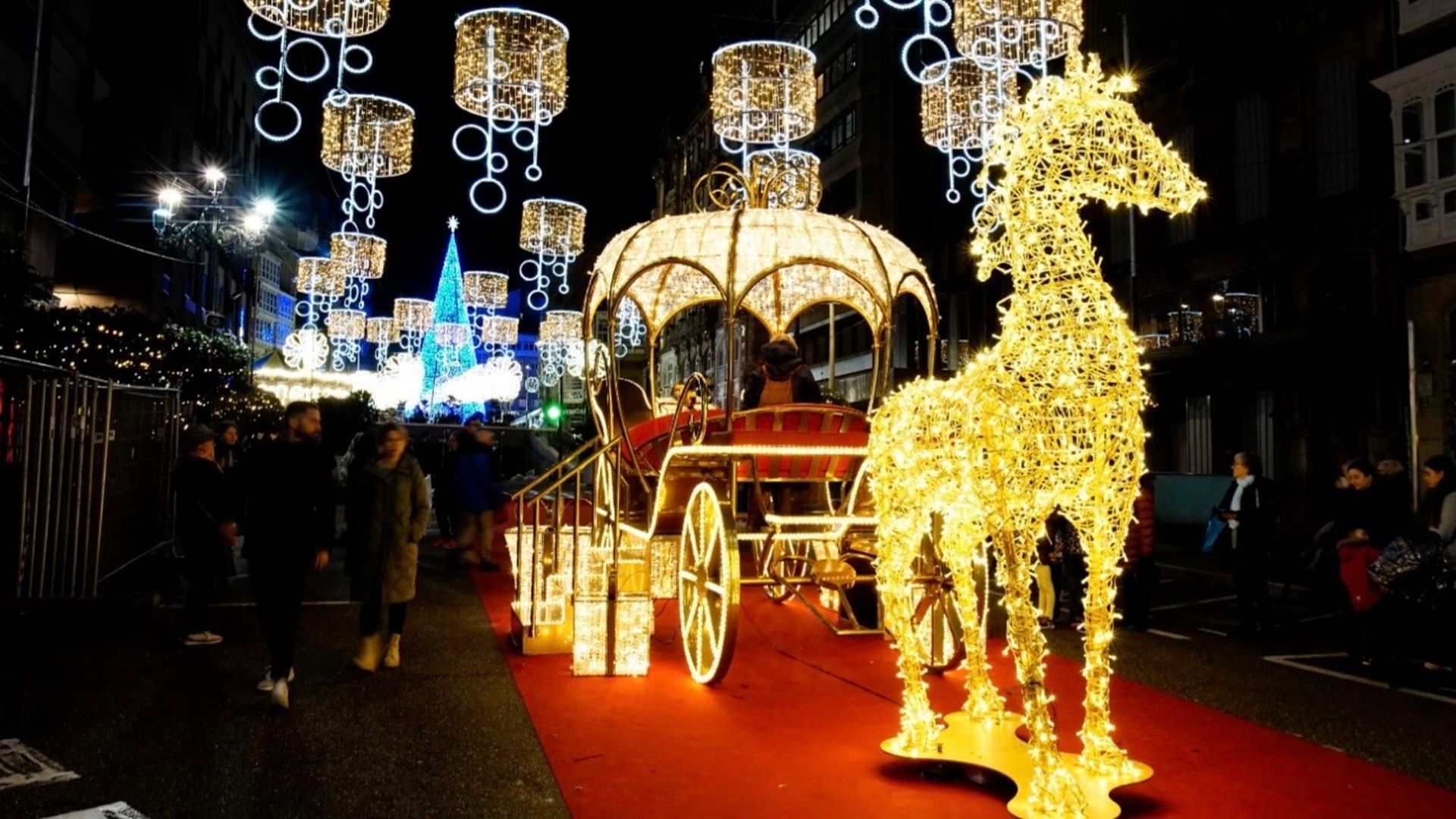 Decoración navideña en las calles de Vigo