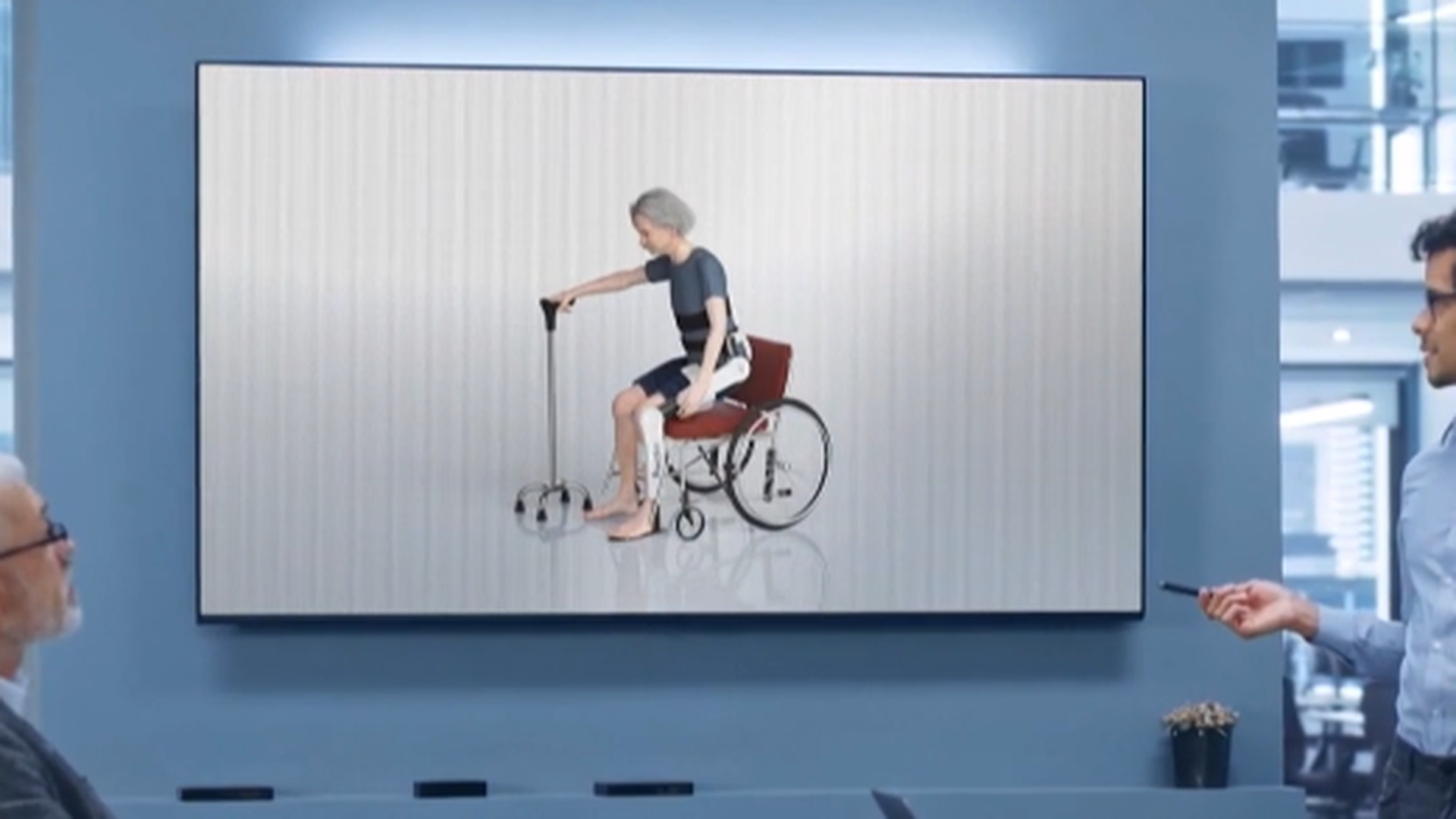 El exopesqueleto 'Awake' en la presentación del proyecto El exopesqueleto 'Awake' en la presentación del proyecto