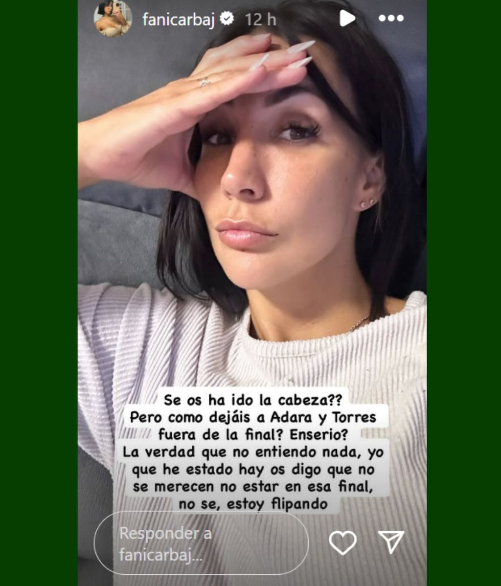 Fani Carbajo, indignada con la decisión de la audiencia