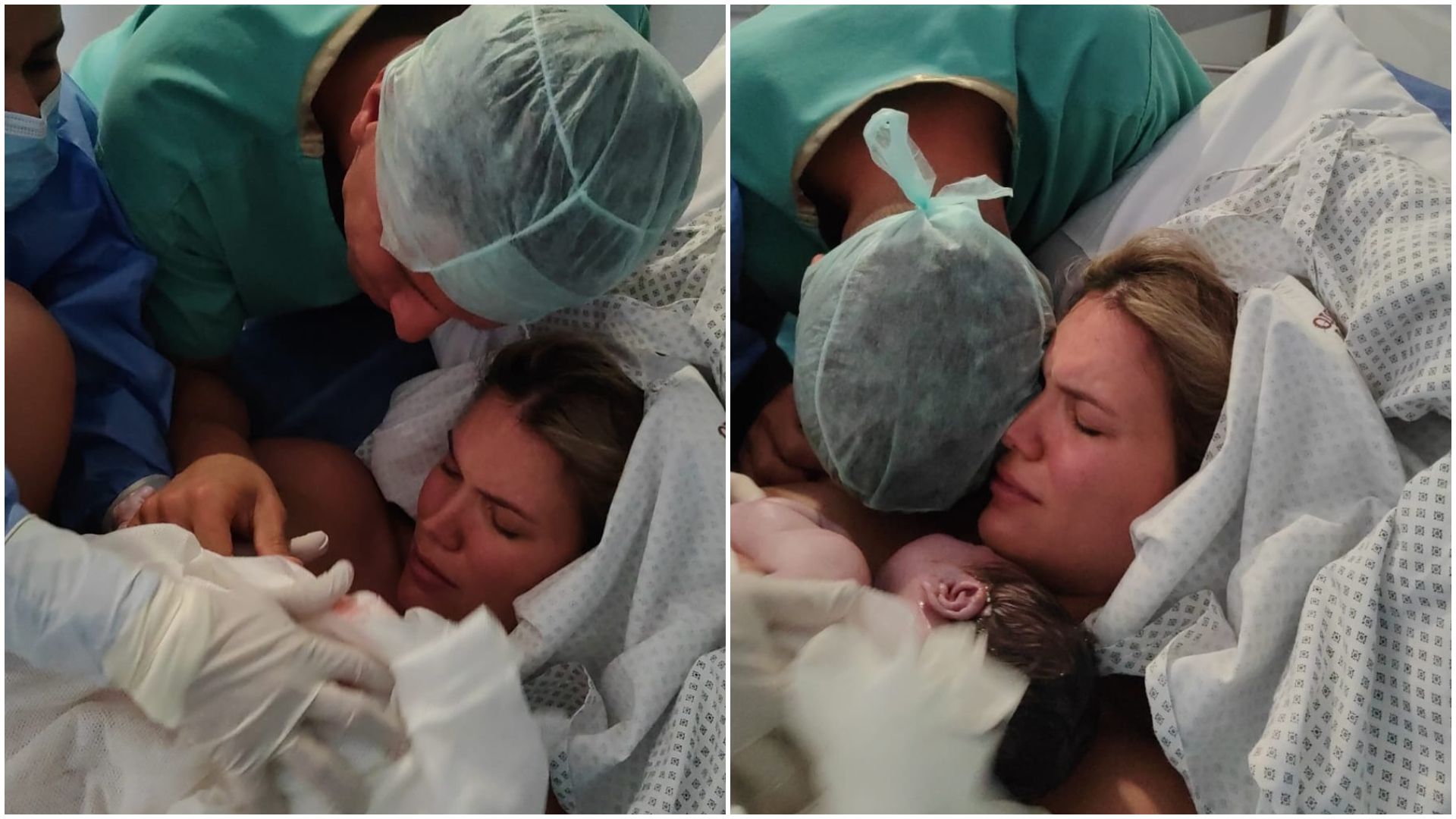 Gianluca Simeone y Eva Bariela con su primer hijo en común
