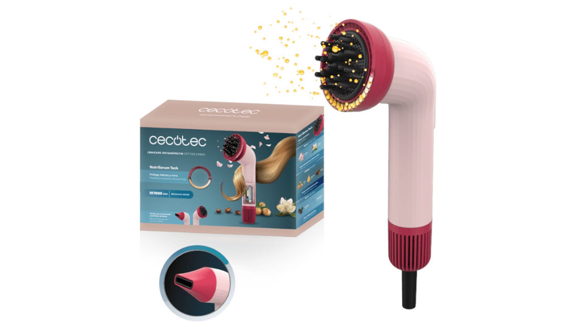 Secador de pelo IoniCare Dry&Keratin Cotton Candy