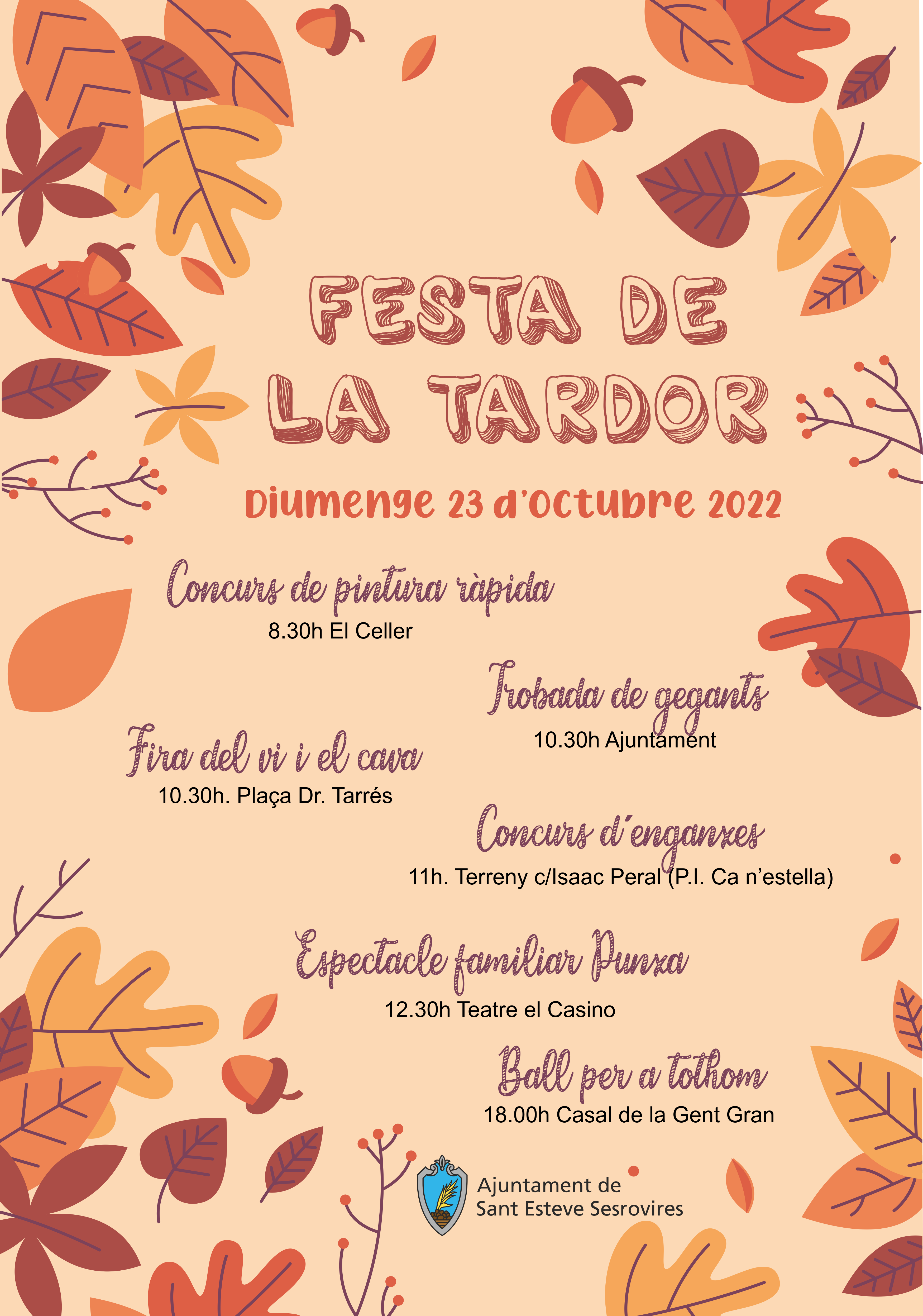 Cartel de la última fiesta de otoño en Sant Esteve Sesrovires