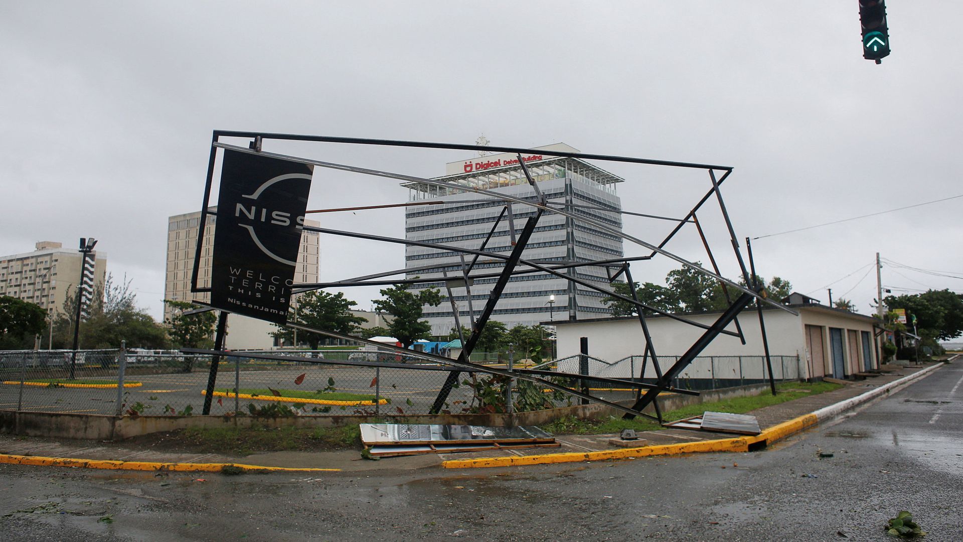 Destrozos en Kingston, Jamaica