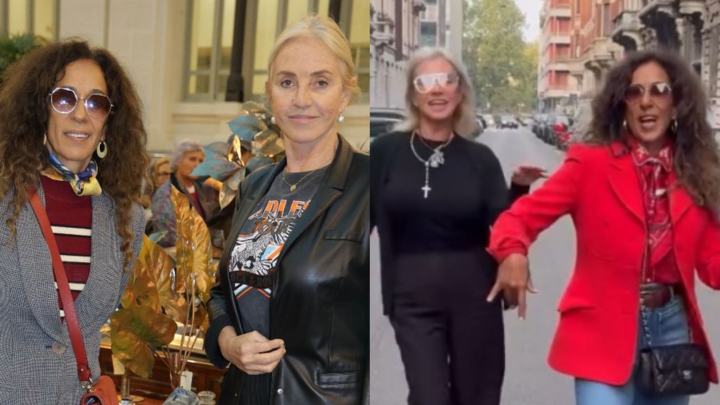 Rosario Flores y Mariola Orellana bailando