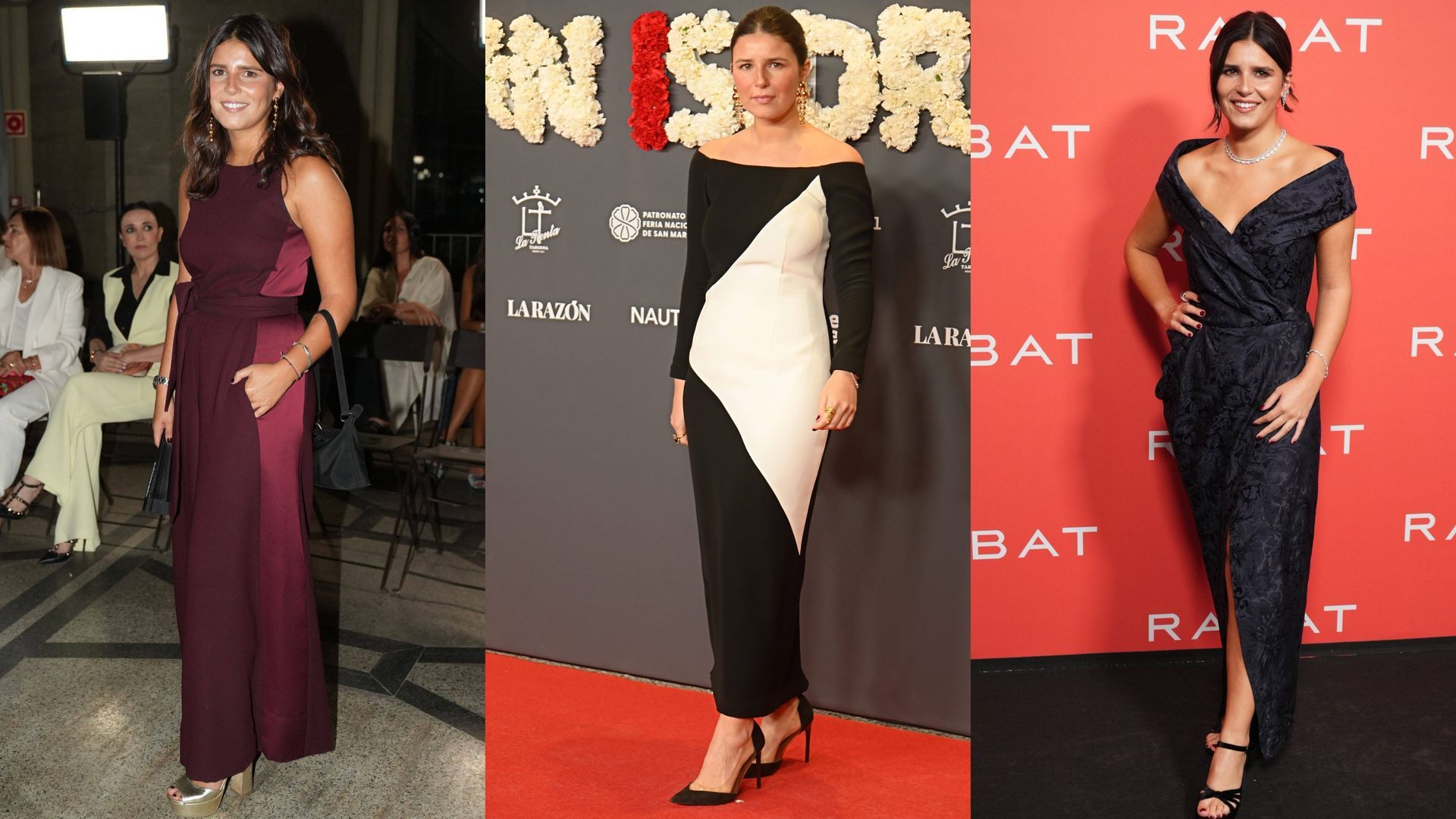 Tana Rivera, en diferentes eventos, en un montaje de fotos