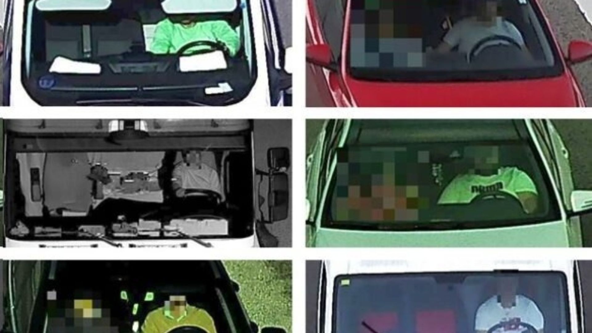 Conductores pillados sin cinturon seguridad