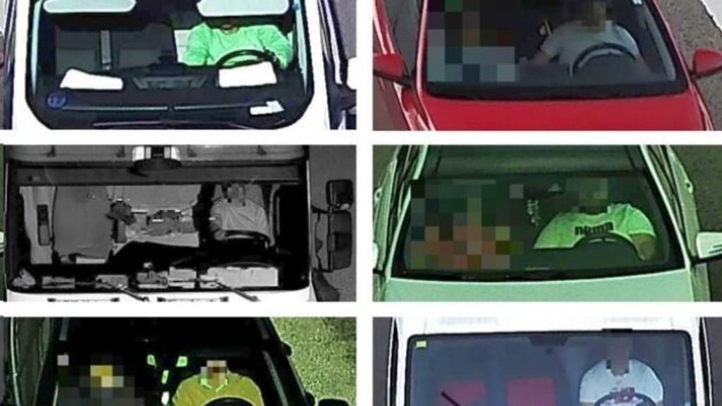 Conductores pillados sin cinturon seguridad