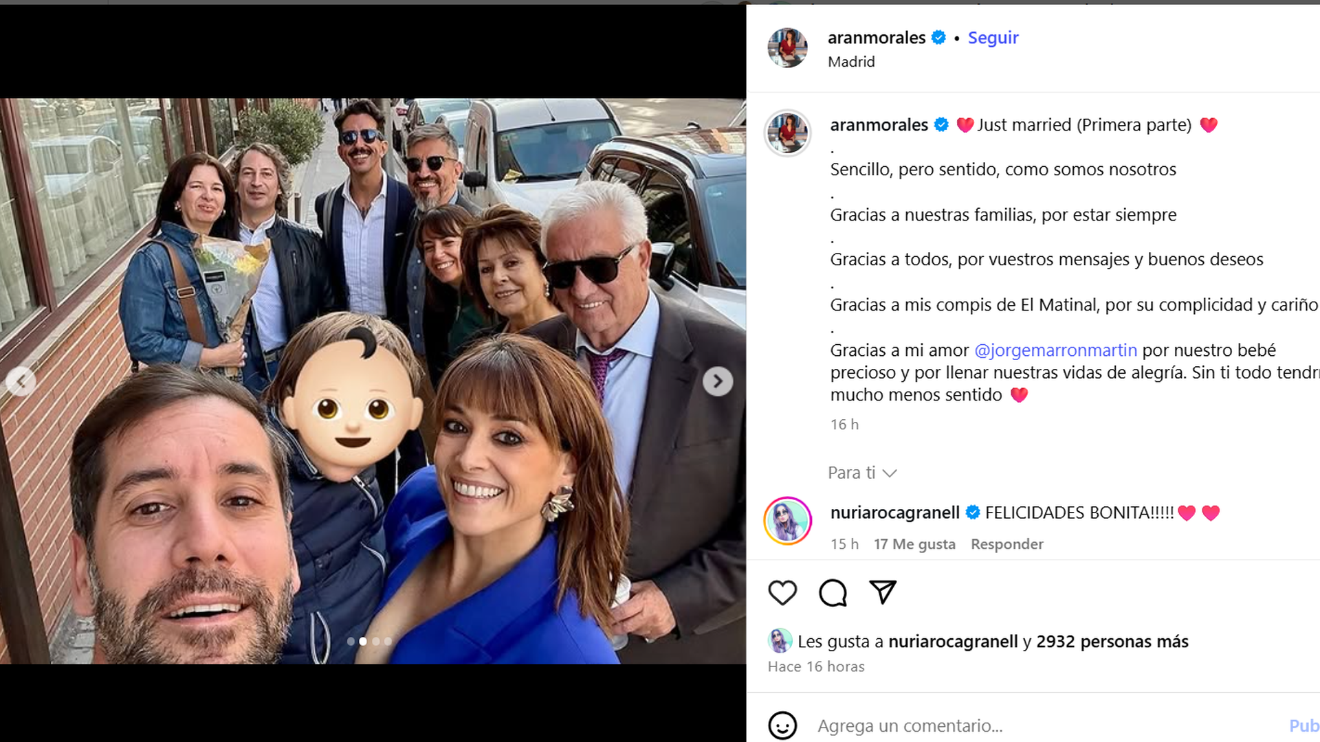 La boda de Arancha Morales y Jorge Marron