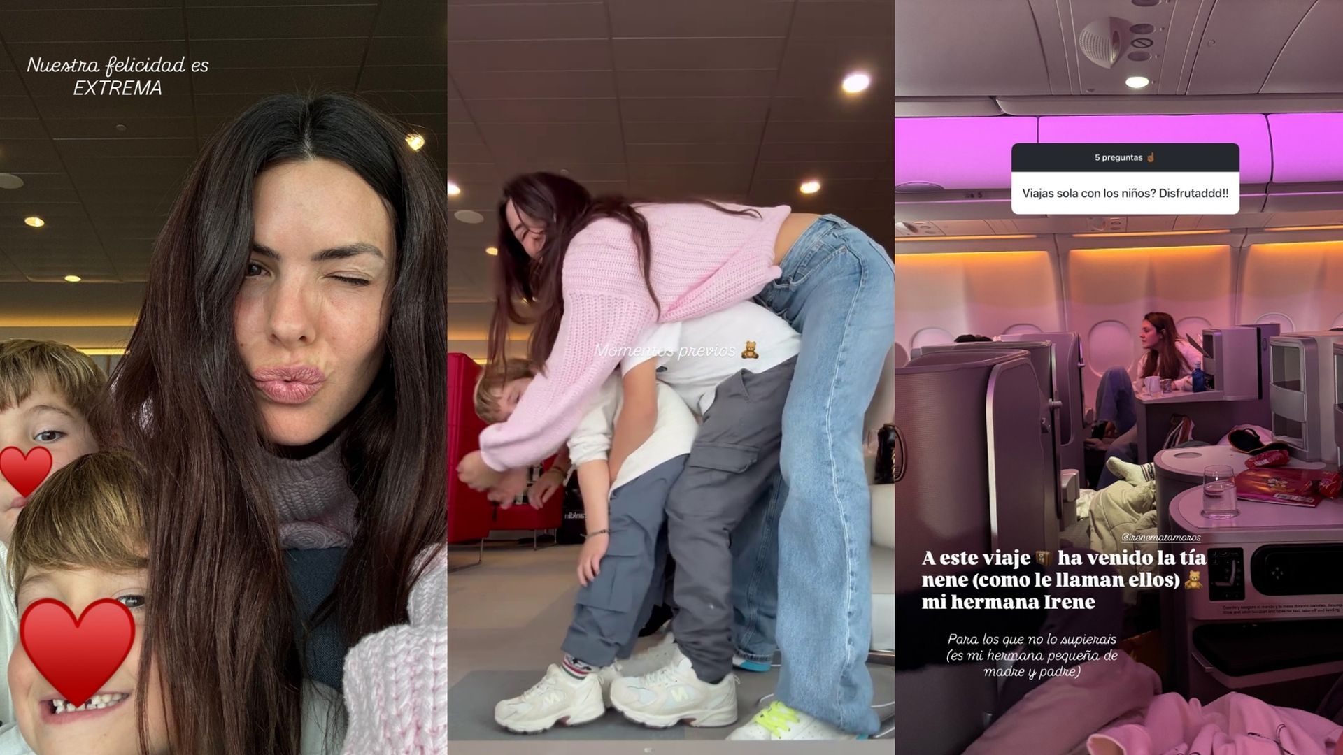 Laura Matamoros disfruta de un viaje mágico con sus hijos y su hermana pequeña