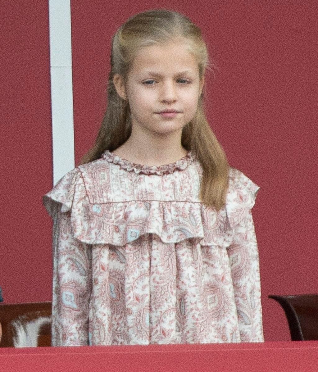 Leonor en 2014 en su primer Día de la Hispanidad