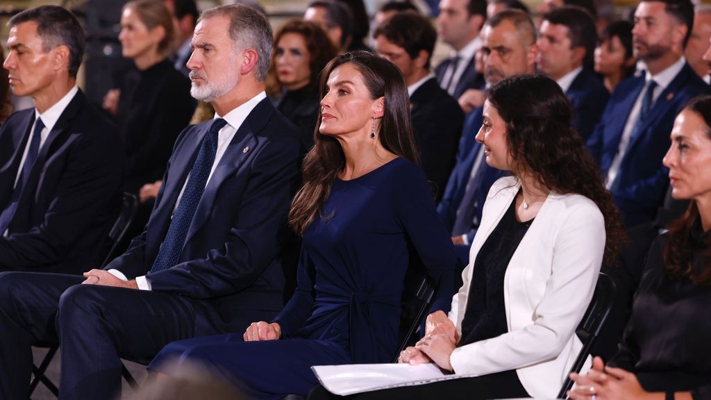 Letizia durante el funeral de Estado