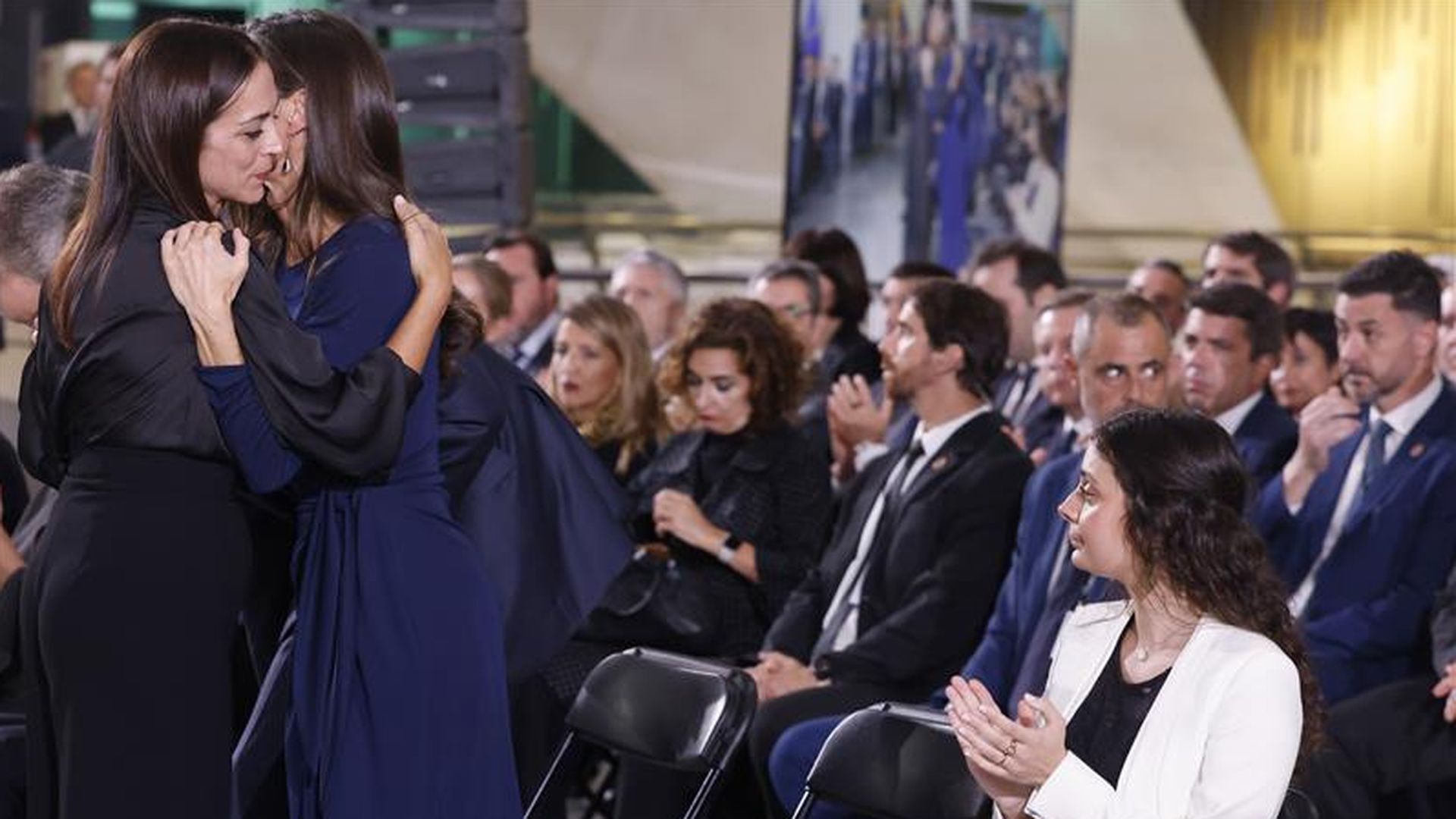 Letizia, en un momento del funeral