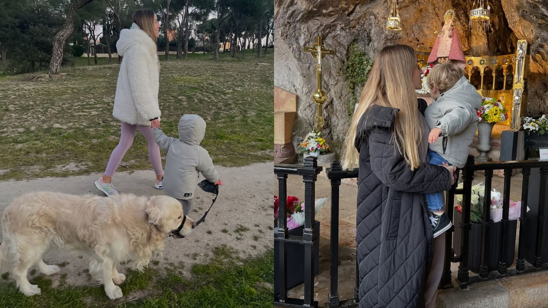 Marta Castro junto a su hijo