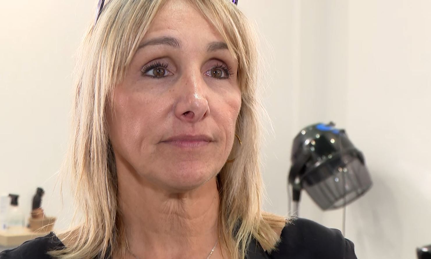 Susana en su peluquería