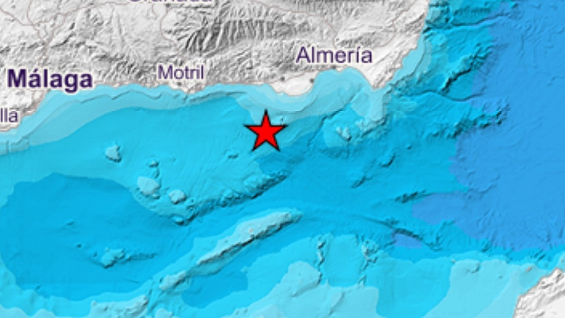 Terremoto de magnitud 4,2 en el mar de Alborán, en la costa de Almería: el epicentro ha sido registrado en el mar