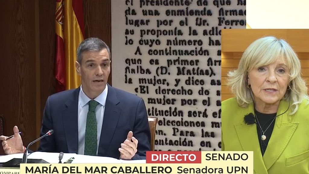 Mar Caballero, senadora del UPN, contundente con la actitud de Pedro Sánchez: ''Ha venido prepotente, con soberbia y nerviosismo''