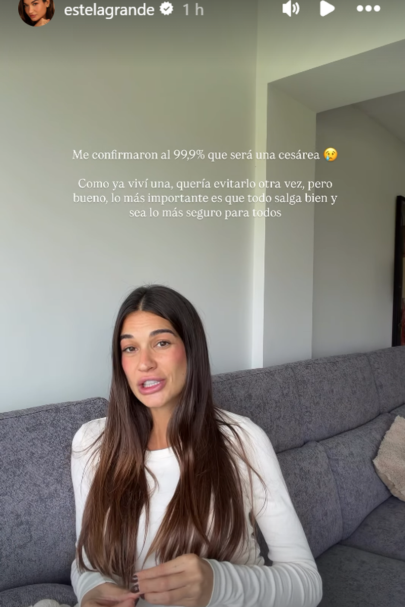 Estela Grande explica que tendra un parto por cesárea