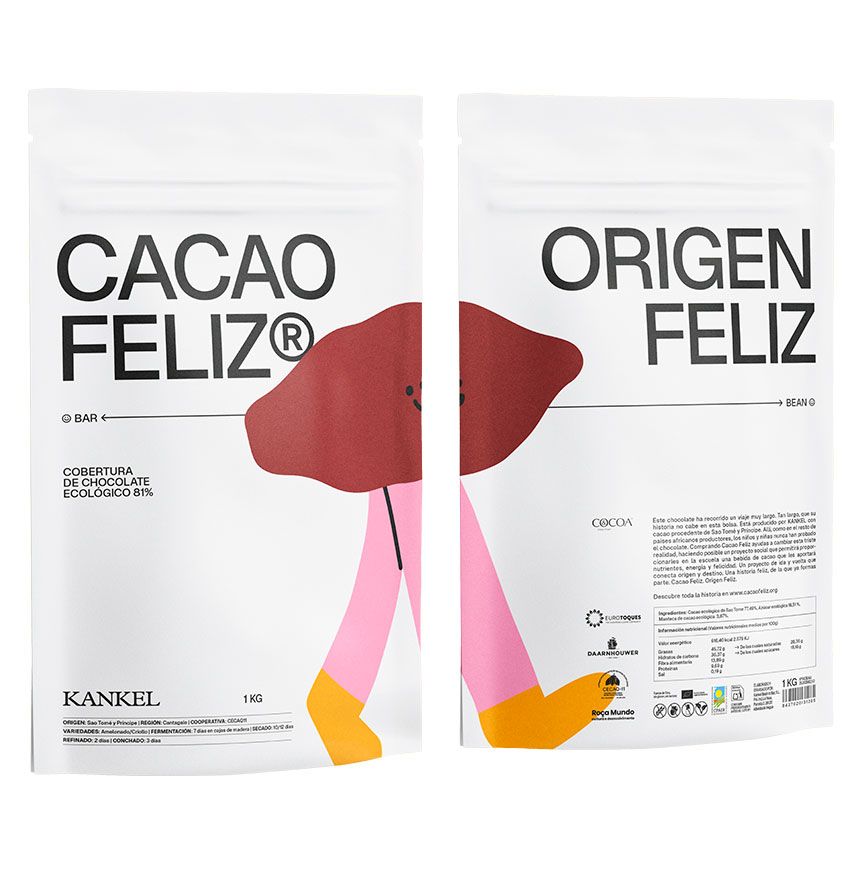 Bolsas a granel de Cacao Feliz