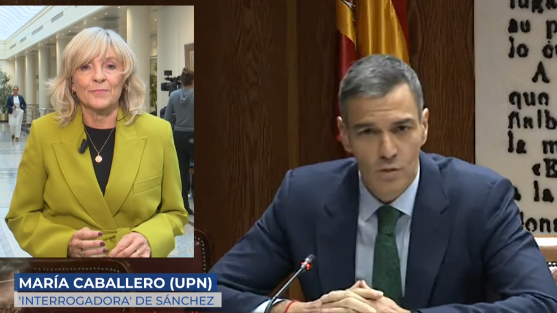 María Caballero, de UPN, la dura interrogadora de Pedro Sánchez en el Senado: "Tiene algo que ocultar"