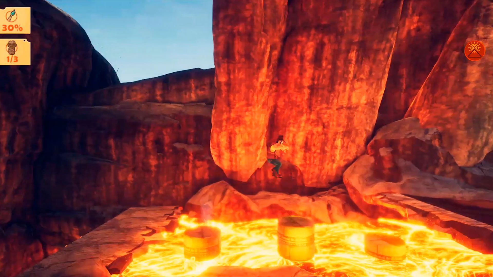 Pantalla del videojuego "Tadeo Jones: El Legado del Sol de Occidente"