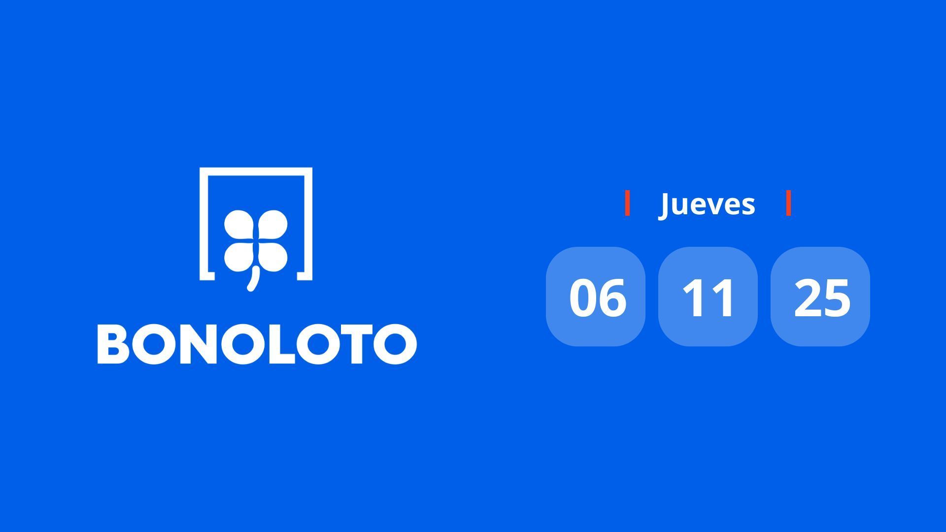 Sorteo de la Bonoloto del 6 de noviembre de 2025