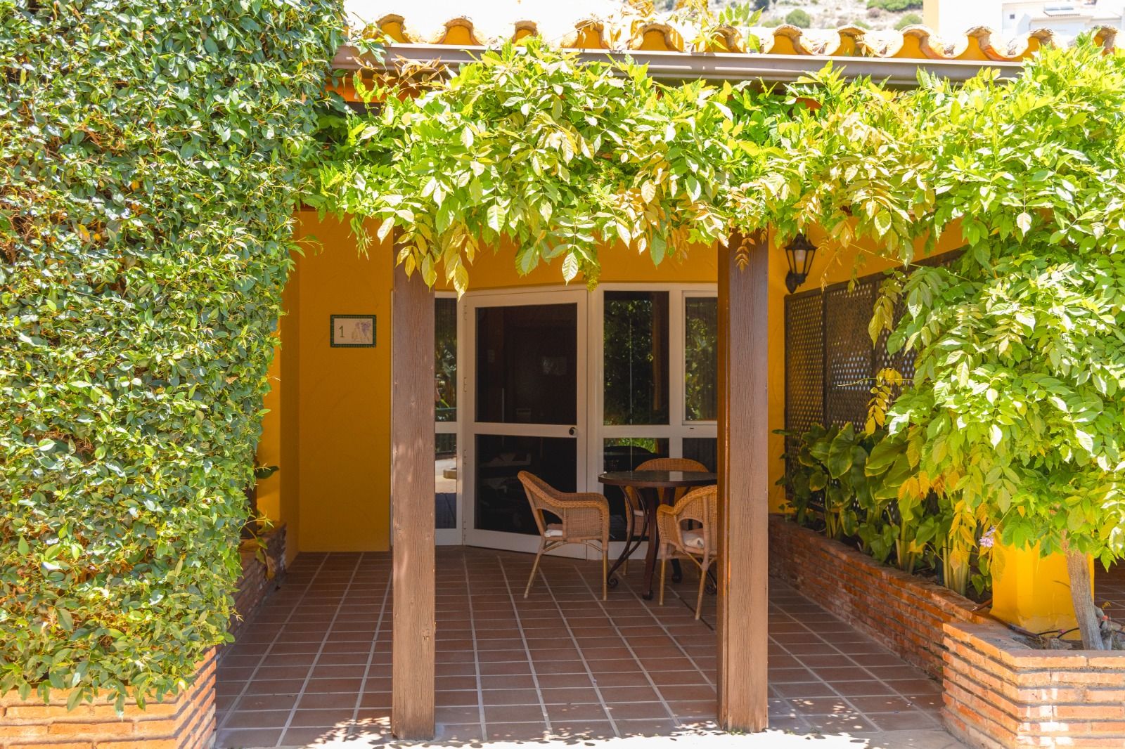 Terraza fuera de cada dormitorio