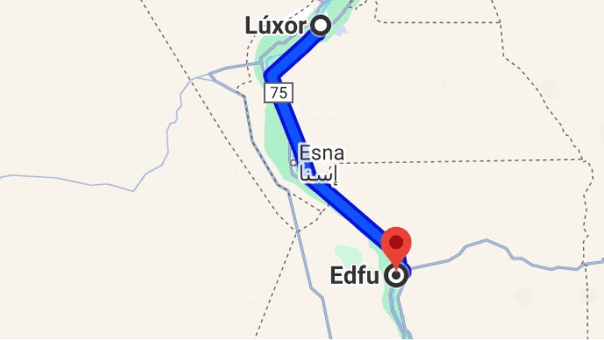 Zona de Esna, donde se evacuaron a los pasajeros del crucero 'Empress'