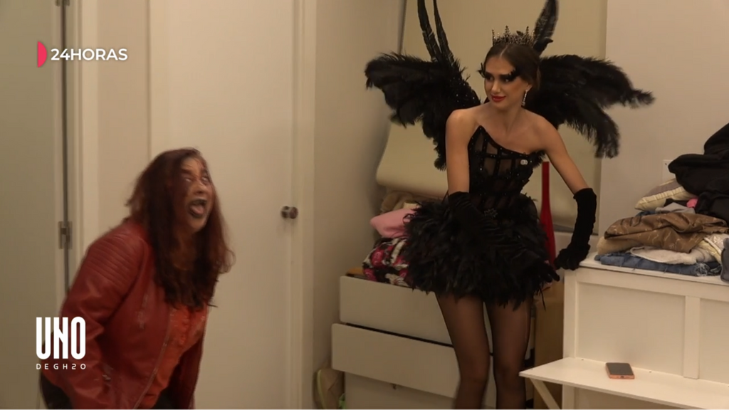 Maica Benedicto recibe un tremendo susto al llegar a la casita de 'Uno de GH20' por Halloween: "Tú me vomitaste el año pasado"