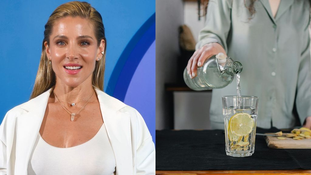 Elsa Pataky y agua con limón, en un montaje de fotos